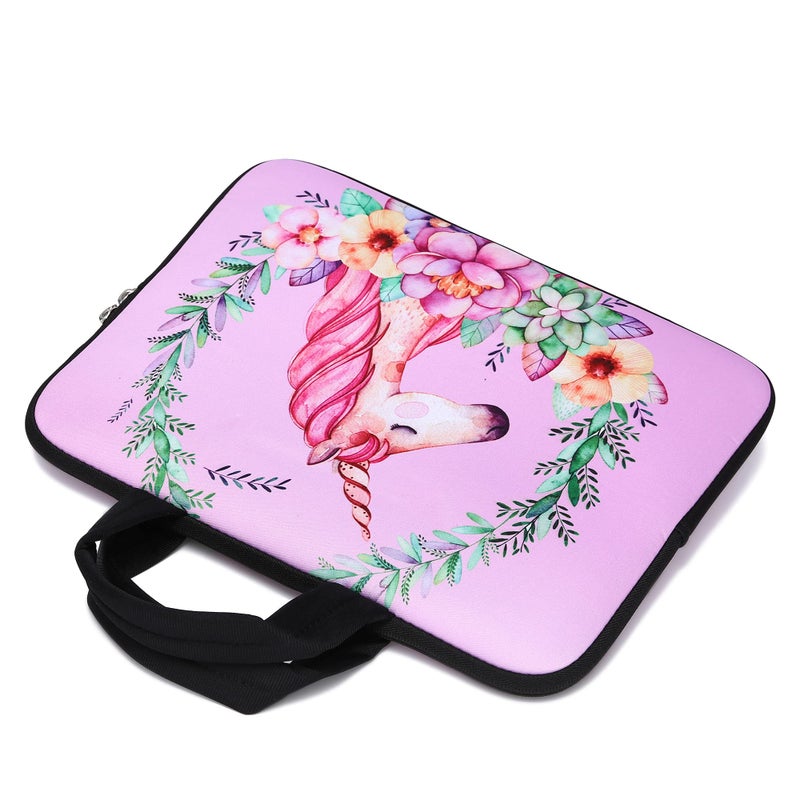 RUYIDAY 11 11.6 12 12.1 12.5 inch Laptop Carrying Bag Chromebook Case Notebook Ultrabook Bag Tablet Cover Neoprene Sleeve Fit Apple MacBook Air Samsung Acer HP DELL Lenovo Asus(Cute Unicorn) - Image 4